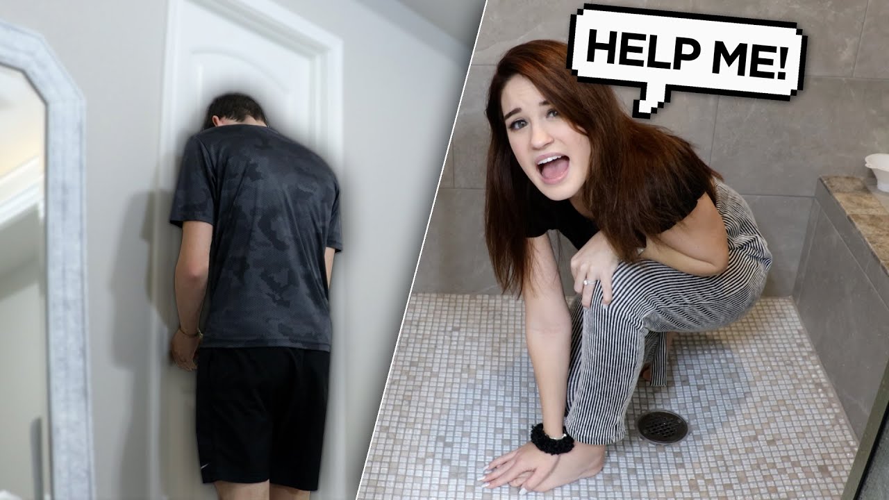 Falling In The Shower With The Door LOCKED *Prank*