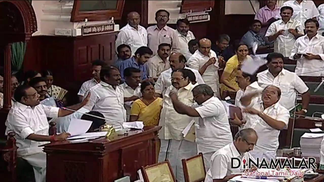 TN assembly Last day | AIADMK Vs DMK Fight at Assembly - Dinamalar Sep 2nd 2016