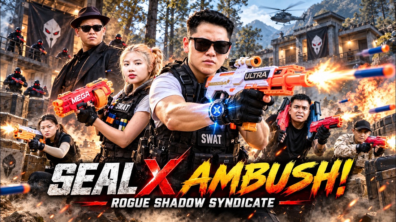 LTT Game Nerf Guns: SEAL X Nerf Guns устраивают засаду на преступный синдикат Rogue Shadow
