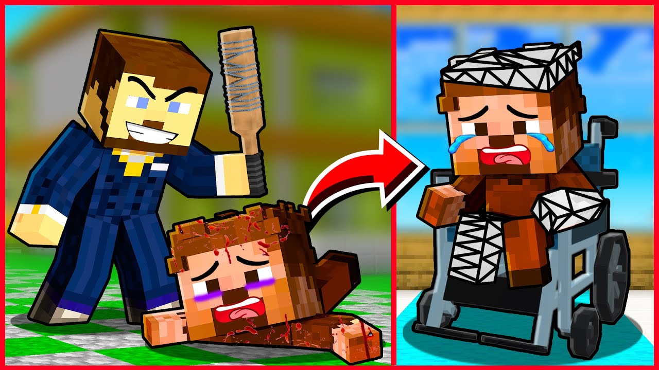 ÜVEY BABA ARDAYI ÇOK PİS DÖVDÜ! 😱 - Minecraft