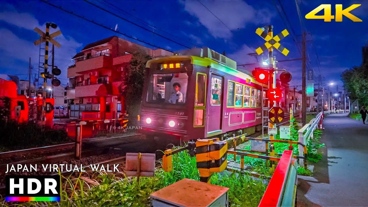 Japan: Tokyo Summers End, Evening Walk in Bunkyo-ku &bull; 4K HDR