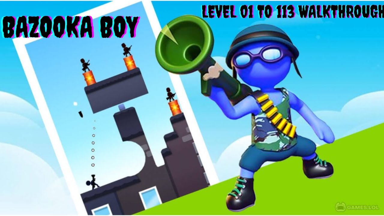 Bazooka Boy 2020 Longplay | Levels 01–113 Full HD Gameplay | Explosive Action! #actiongames
