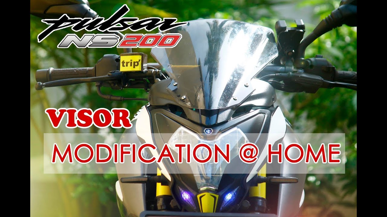 Pulsar NS 200 Visor Modification at Home | DIY | Bulb Media