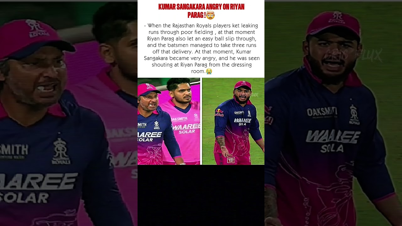 Kumar Sangakara got angry on Riyan Parag😡#ipl2026 #shorts