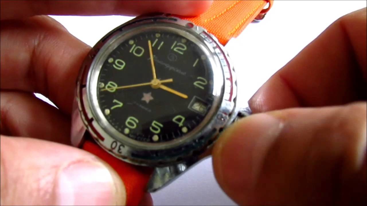 how to set an vostok komandurskie  officer's  or captain's  winding watch