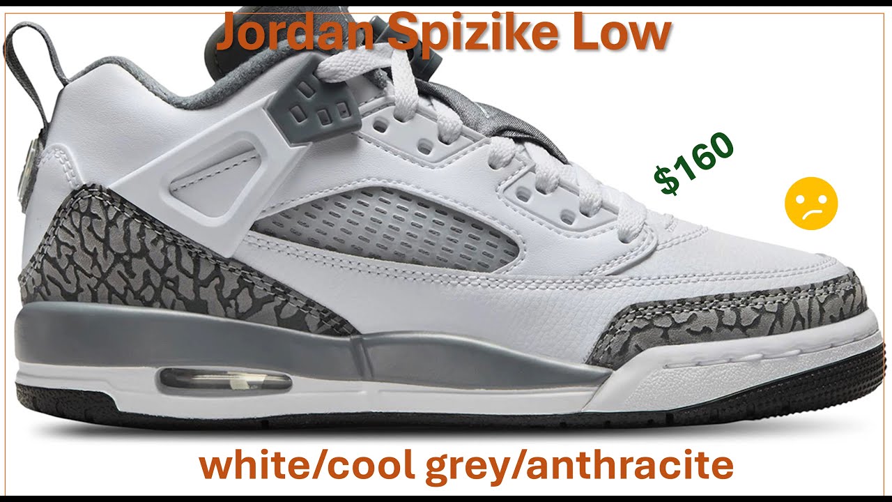 Jordan spizike low white/cool grey/anthracite
