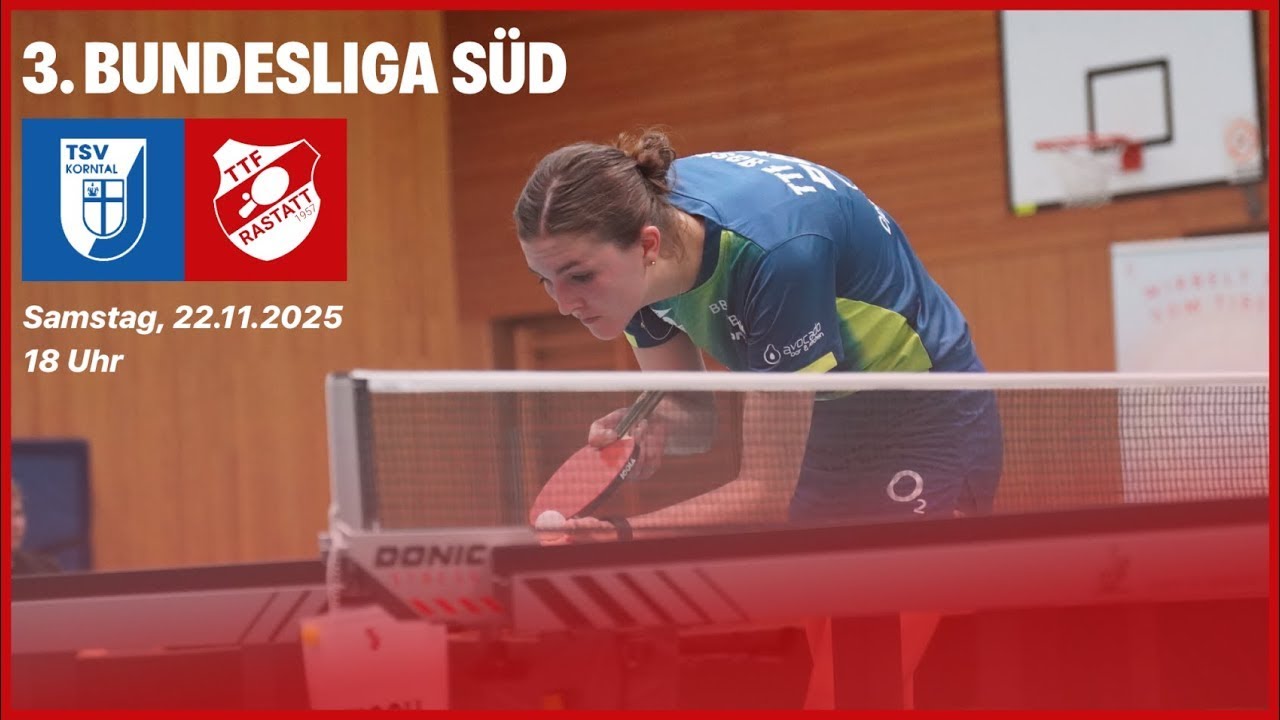 🔴 Zu Gast beim Aufsteiger I TSV Korntal - TTF Rastatt I 3. Bundesliga Tischtennis