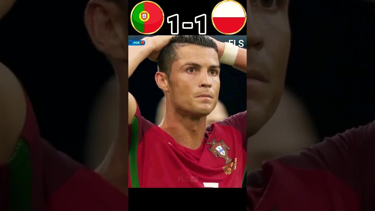 Portugal 1-1 Poland Uero 2016 Quater Final. Portugal win Pens 5-3. #ronaldo #shorts #lewandowski