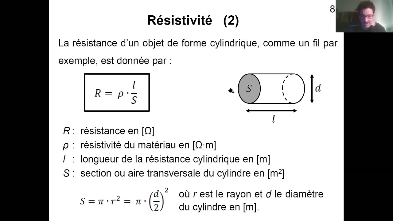 Electricité (2M) - Théorie sur la résistivité
