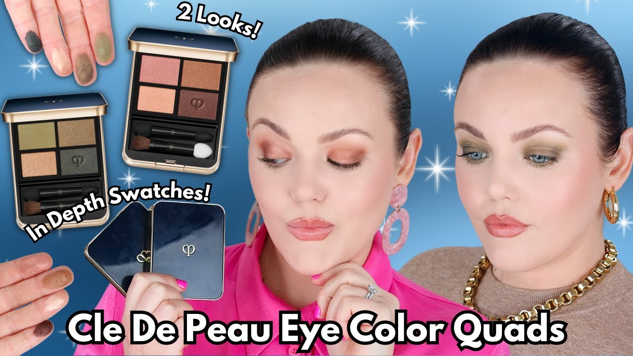 Cle De Peau Eye Color Quads! | Sea Grass & Starlight Splendour | Swatches & 2 Looks ✨