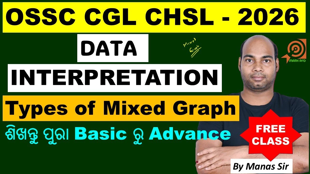 Data Interpretation Mixed Graph Class 2 OSSC CGL CHSL CTS Math Pro by Manas Sir