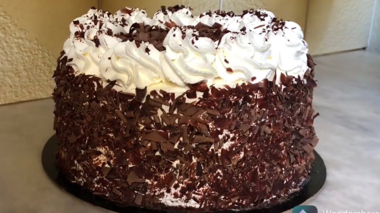 كيكة بلاك فورست تورتة ولا أطيب Black Forest cake very moist τούρτα μπλακ Φόρεστ σαν αφρός