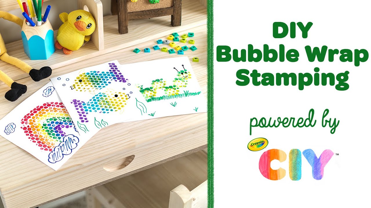 DIY Bubble Wrap Stamping, Paint Crafts for Kids || Crayola CIY