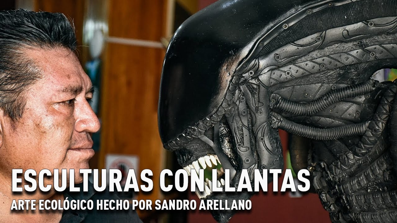 Esculturas ecológicas, hechas de llantas
