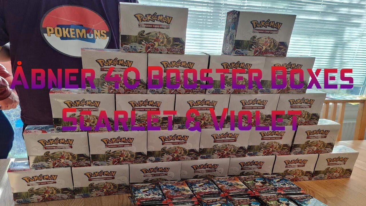 Åbner 40 Booster Boxes af Scarlet&Violet!!! Kan vi få Master Set???