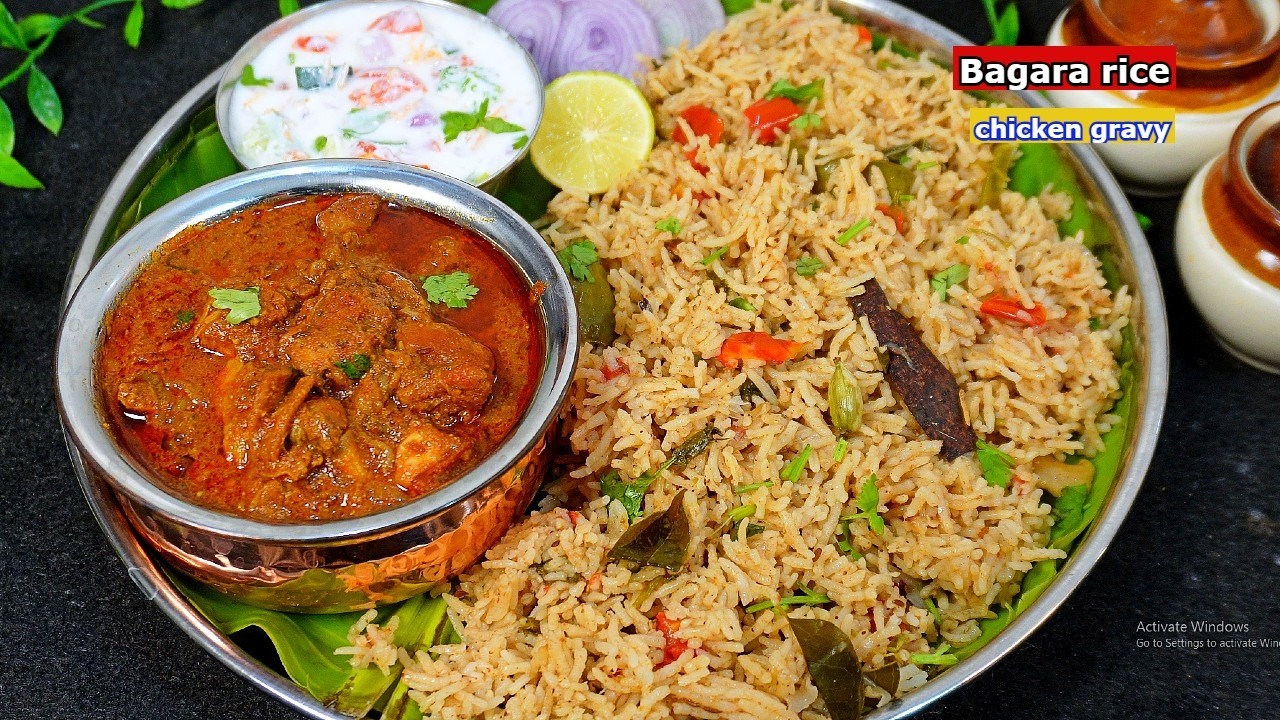 ஒரு முறை இந்த மாதிரி லஞ்ச் காம்போ செஞ்சு பாருங்க  பாகரரைஸ் ,சிக்கன் கிரேவி அவ்ளோசூப்பரா இருக்கும்🤤👌👌