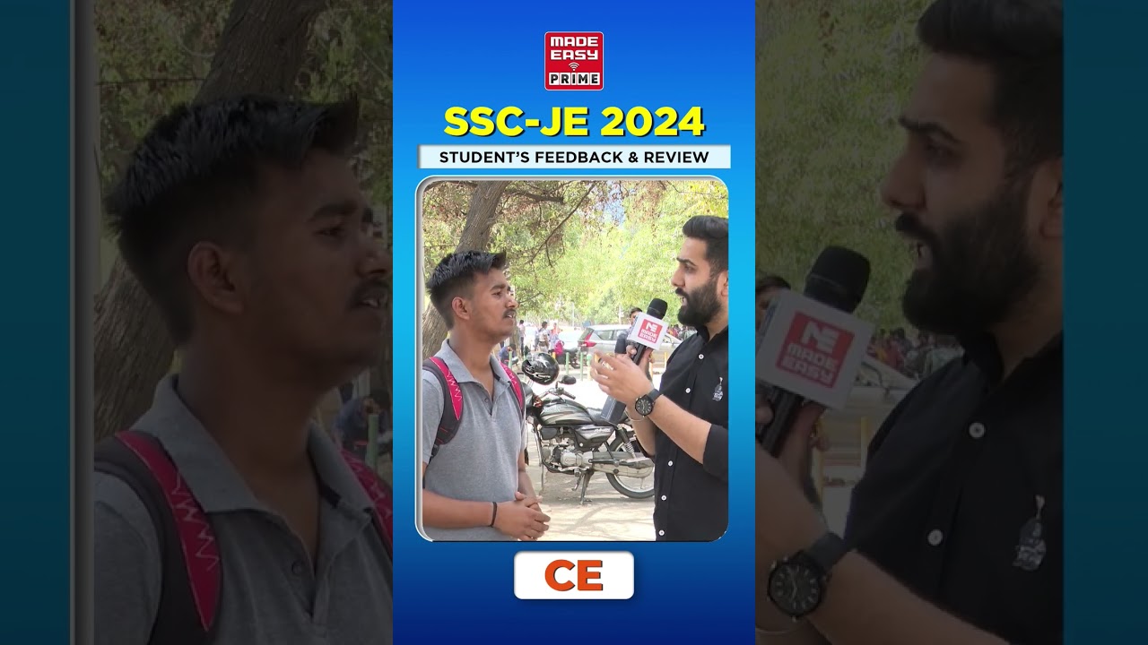 SSC JE 2024 Exam | CE | Difficulty Level | Student Feedback & Analysis | MADE EASY Prime