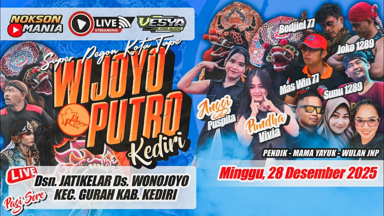 Live Jaranan WIJOYO PUTRO KEDIRI Live Jatikelar Wonojoyo Gurah Kediri VESYA AUDIO