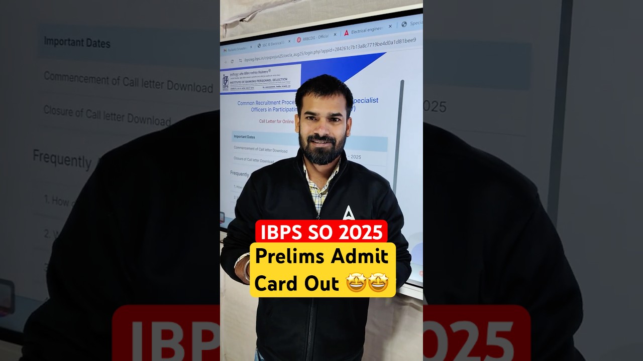 IBPS SO Admit Card Out 🤩
