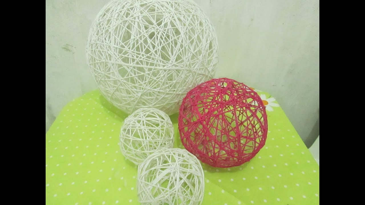 DRIKA SOUZA : Aprendendo - Como fazer Bola de Barbante Decorativa