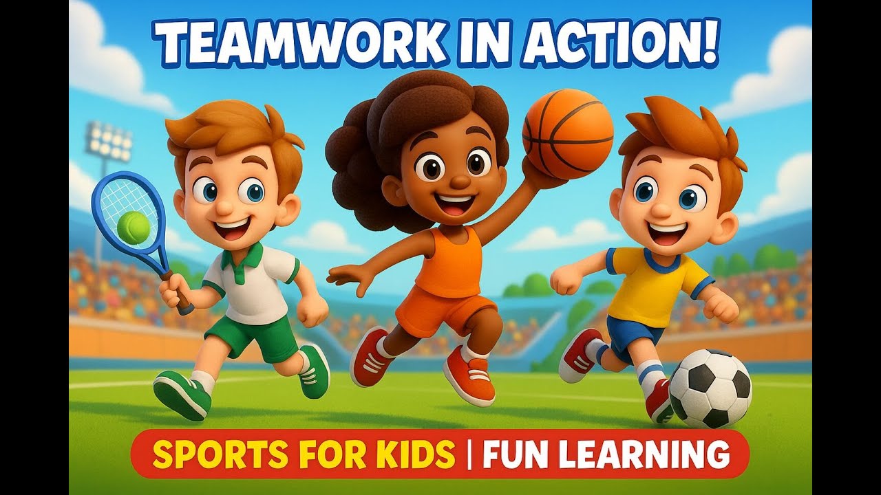 Teamwork in Action | Sports for Kids | Cartoon 3D Animation | Fun Learning Series