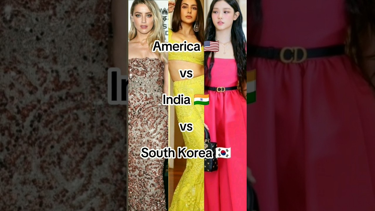 America 🇺🇲 vs India 🇮🇳 vs South Korea 🇰🇷 #shorts #beautiful #blackpink #bts