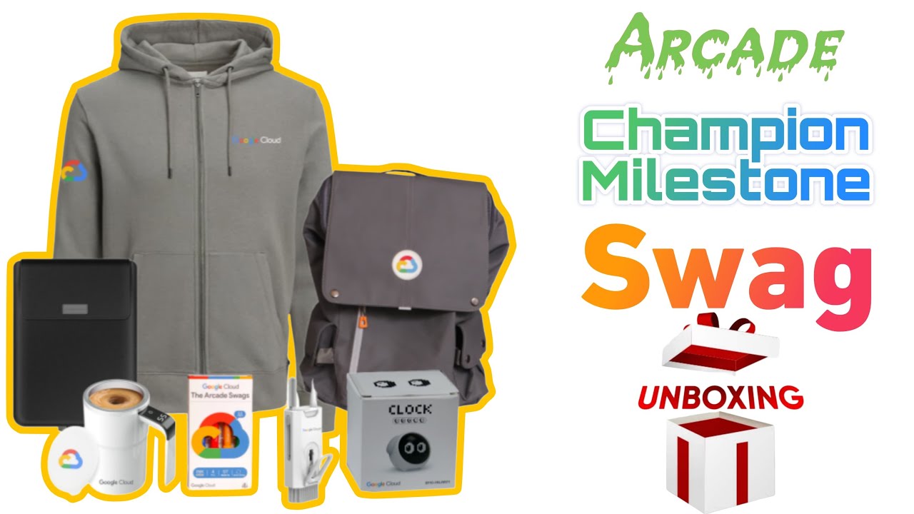 🎁 Unboxing Google Cloud Arcade Champions Milestone Swag! 🎮🏆 #googleswags #unboxing #unboxingvideo