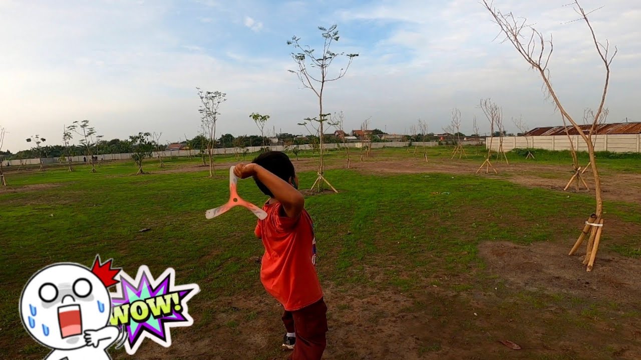 pertama kali lempar bumerang tak semahir anak-anak ini | Endurance 2 menit, hasilnya woow..