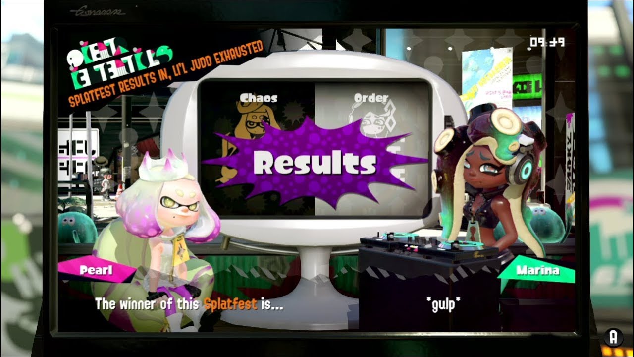 Splatoon 2 Splatfest #27 Results (Chaos vs Order) (Final Fest)