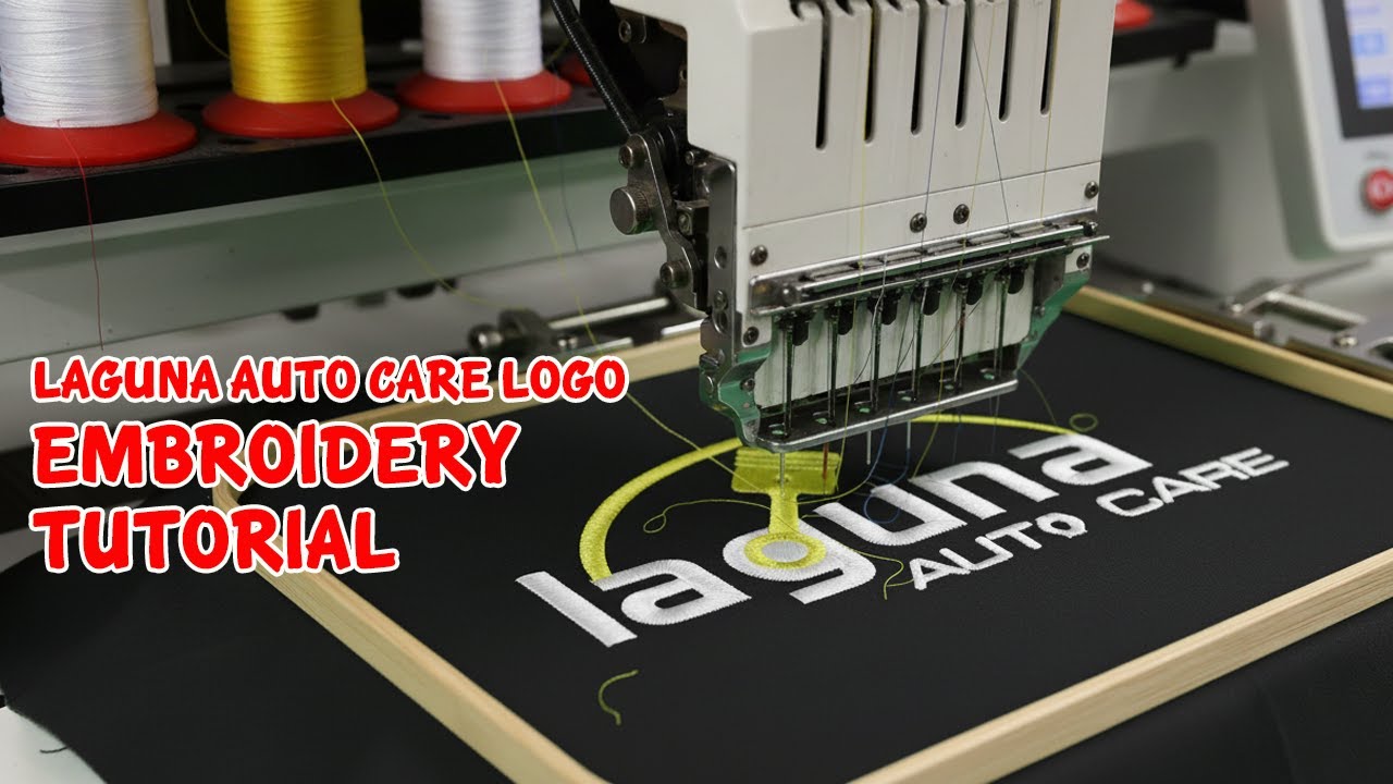 Laguna Auto Care Logo Embroidery Tutorial | | Digitized by TaronBD
