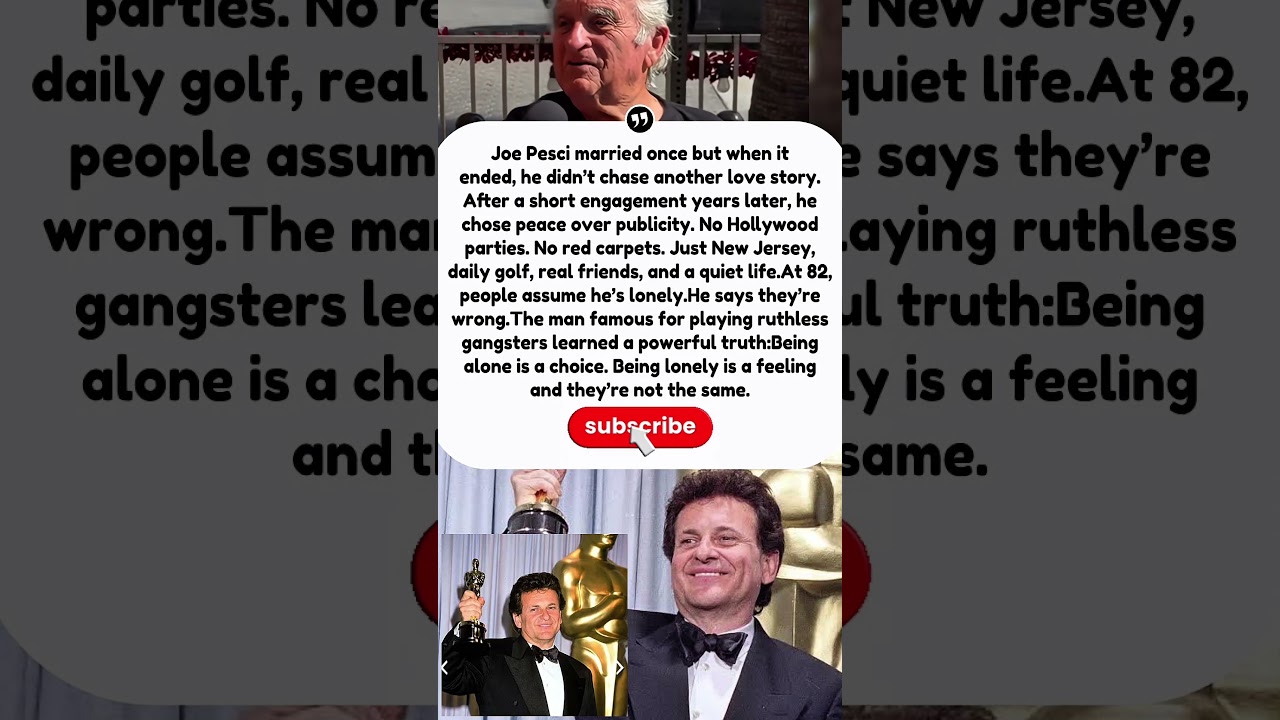 Joe Pesci Chose Peace Over Love at 82 