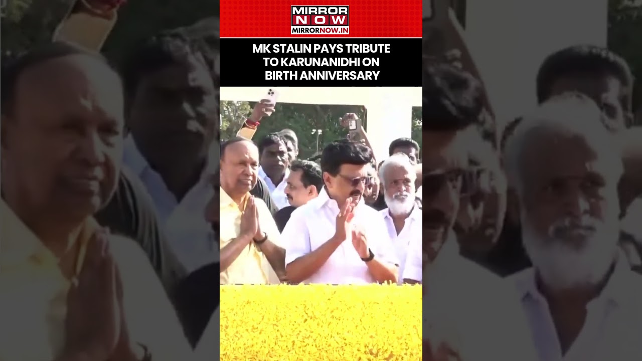 MK Stalin Pays Tribute To Kalaignar Karunanidhi On His Birth Anniversary | Watch #shorts