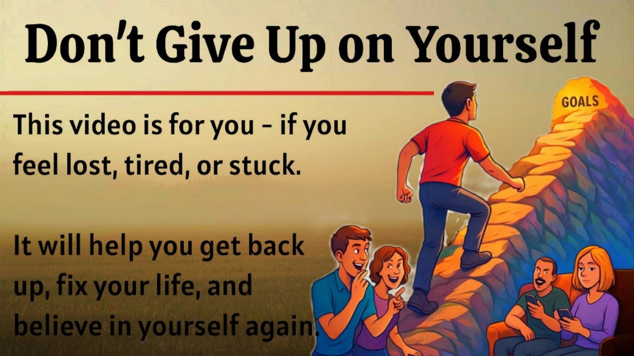 Don’t Give Up on Yourself - Fix Your Life Before It’s Too Late ⏰ || Improve Your English Fluency ✅