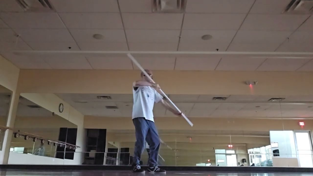 Developing 1st stage Yang tai chi staff