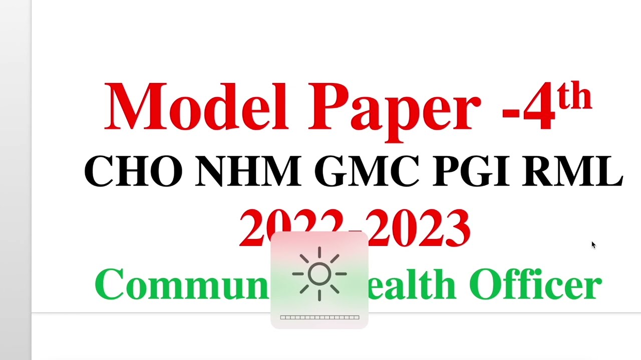 CHO NHM Solved Paper Official 2022 Hindi & English CHO Solved Paper NHM UP MP Rajasthan 21-12-2022