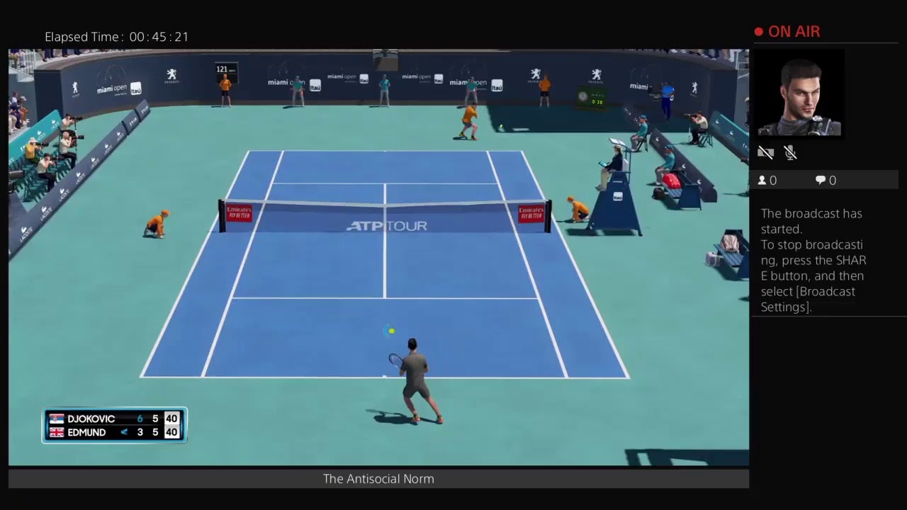 The Antisocial Norm‘s Live Broadcast -  AOTennis2