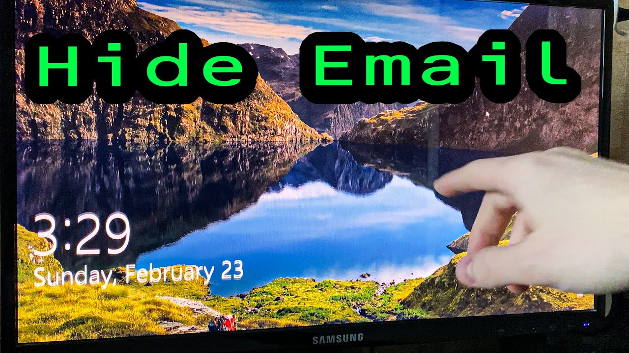 How Hide Email Address on Sign in Screen in Windows 10 or 11