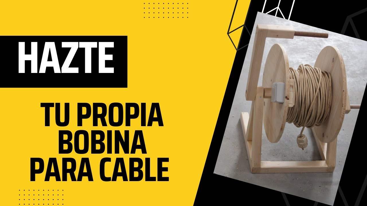Hazte tu BOBINA RECOGE CABLE de Madera. Verás que fácil es organizar tu cable de 50 metros!!!!!!