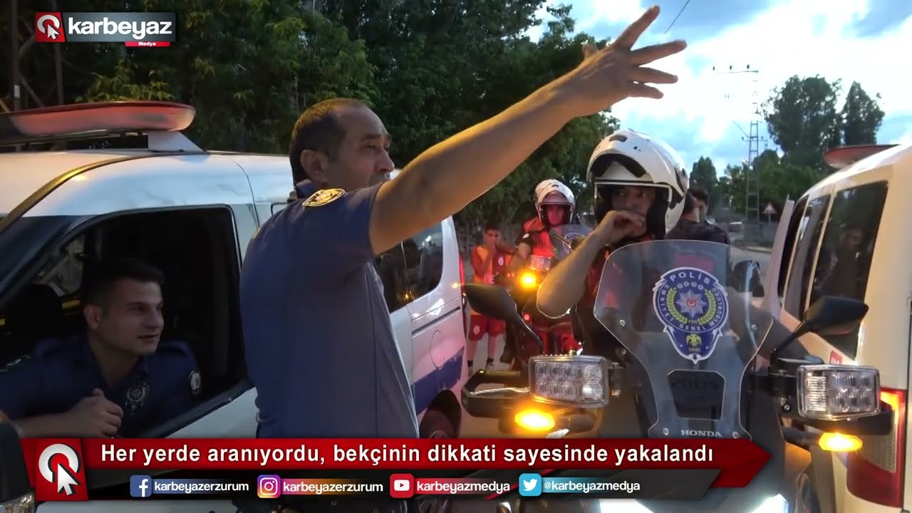 Erzurum'da her yerde aranan şüpheli, bekçinin dikkati sayesinde yakalandı