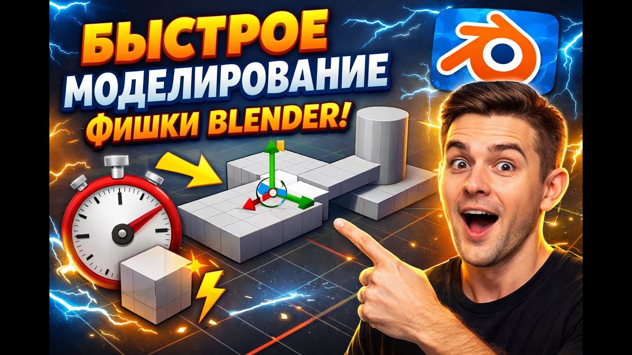 Интересные фишки в программе Блендер - Короткий ролик для новичков