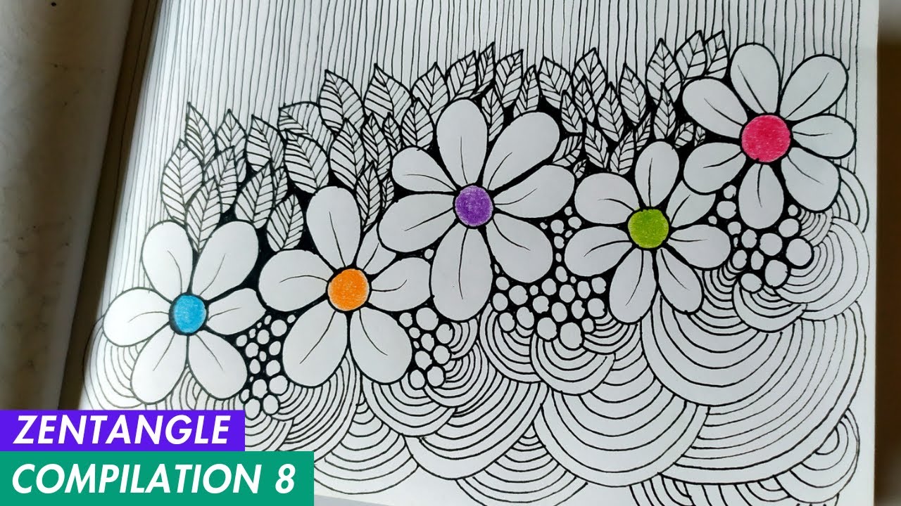 Zentangle Inspired Art | Creative Zentangling | Zendoodle - Compilation 8