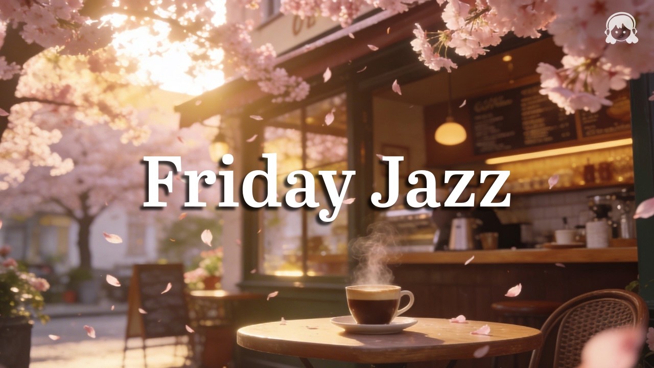 Friday Cherry Blossom Morning Café Jazz ☕ Focus Music for Work, Study & Deep Productivity