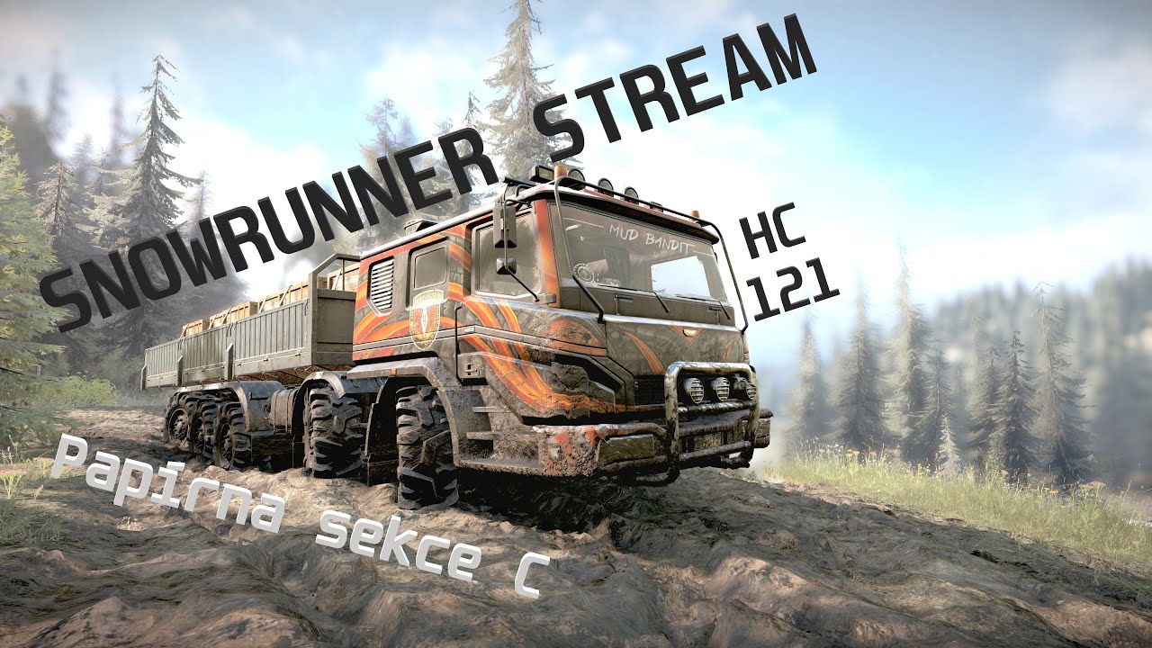 SnowRunner CZ STREAM: WISCONSIN, Jezero Černých Jezevců HC 121 Papírna sekce C