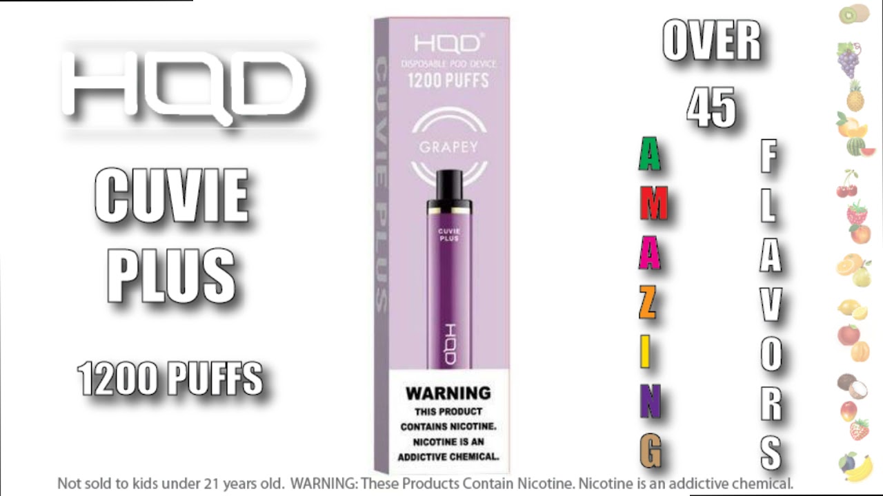 HQD Cuvie Plus Disposable Vape Device 1200 Puffs Top Selling Vape Flavors