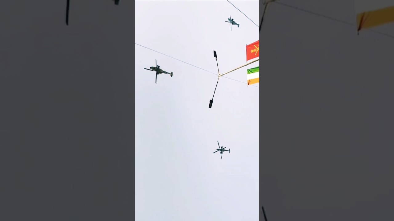 Apache Helicopters Flying march:- The Indian Army 