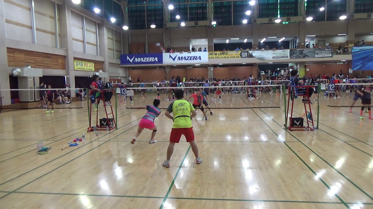 제1회 루이사스포츠 배드민턴대회 혼복4045B 장우경/장미영 vs 김종필/김미경