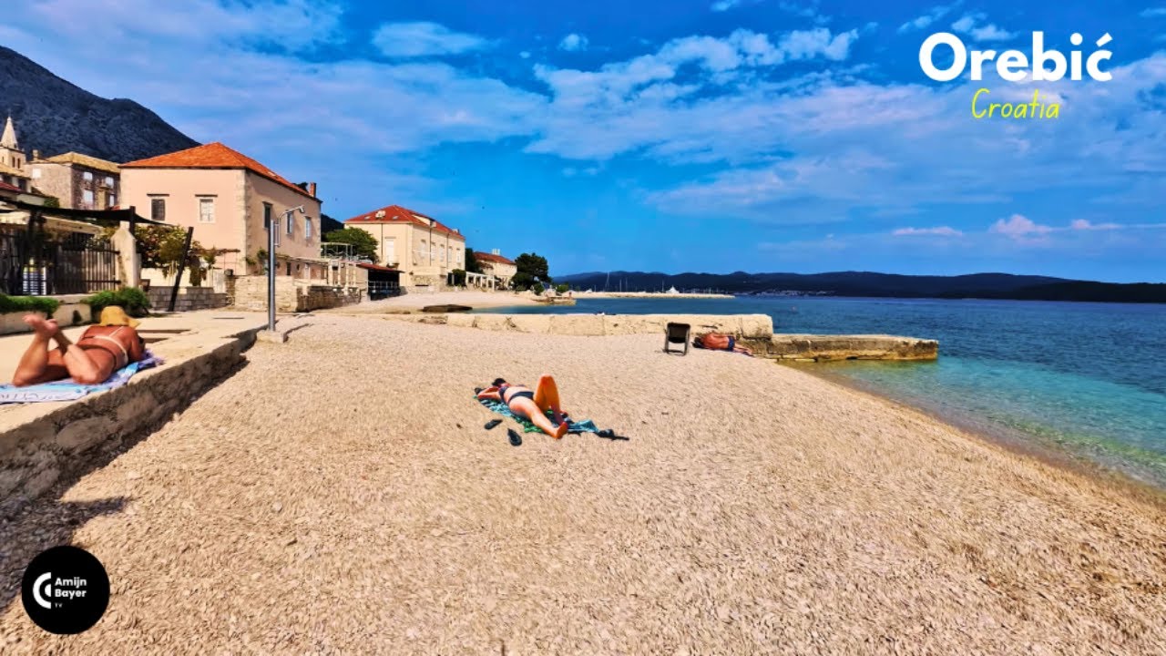 Orebić Croatia 🇭🇷 Pelješac Peninsula Beach Walk 2025