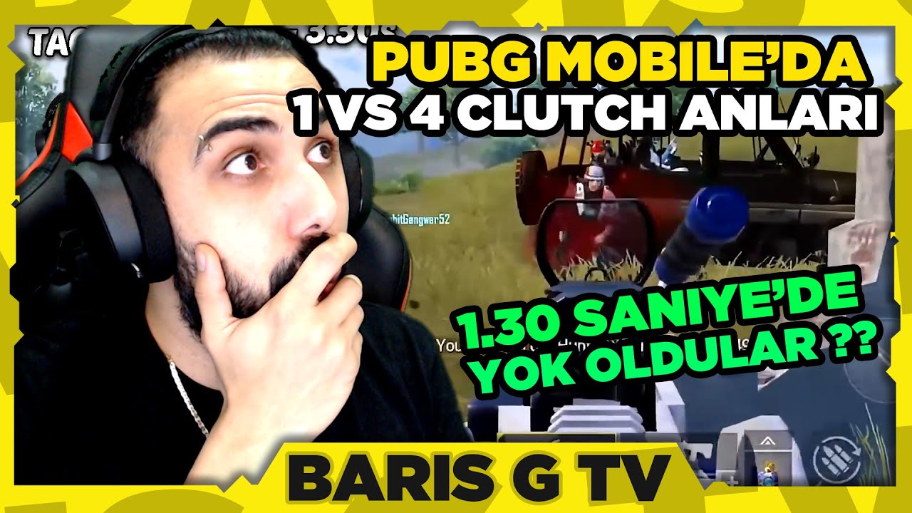 Barış G PUBG MOBİLE'DE EN HIZLI BİTEN 1 VS 4 FİGHTLARI !!!