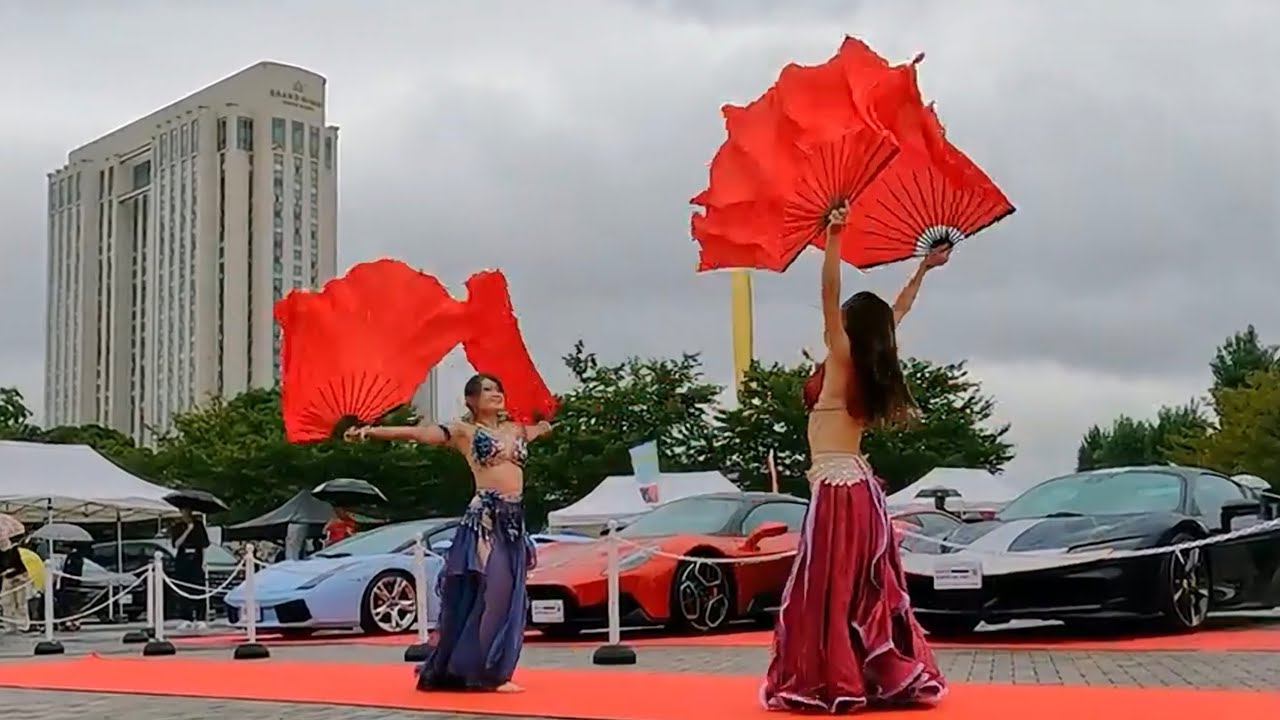 KRARA #クララ#BellyDance #TokyoSuperCarDay#ウエストプロムナード #セントラル広場#シンボルプロムナード公園＃スーパーカー＃お台場＃日本スーパーカー協会