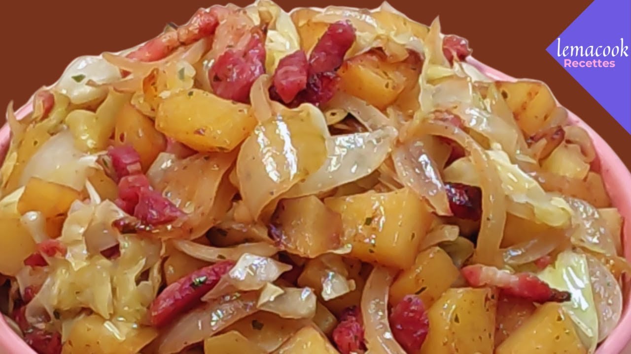 la recette de chou blanc pommes de terre, saut&eacute; aux lardons &agrave; faire encore et encore - 173